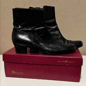 Munro Sleek Black Ankle Boots